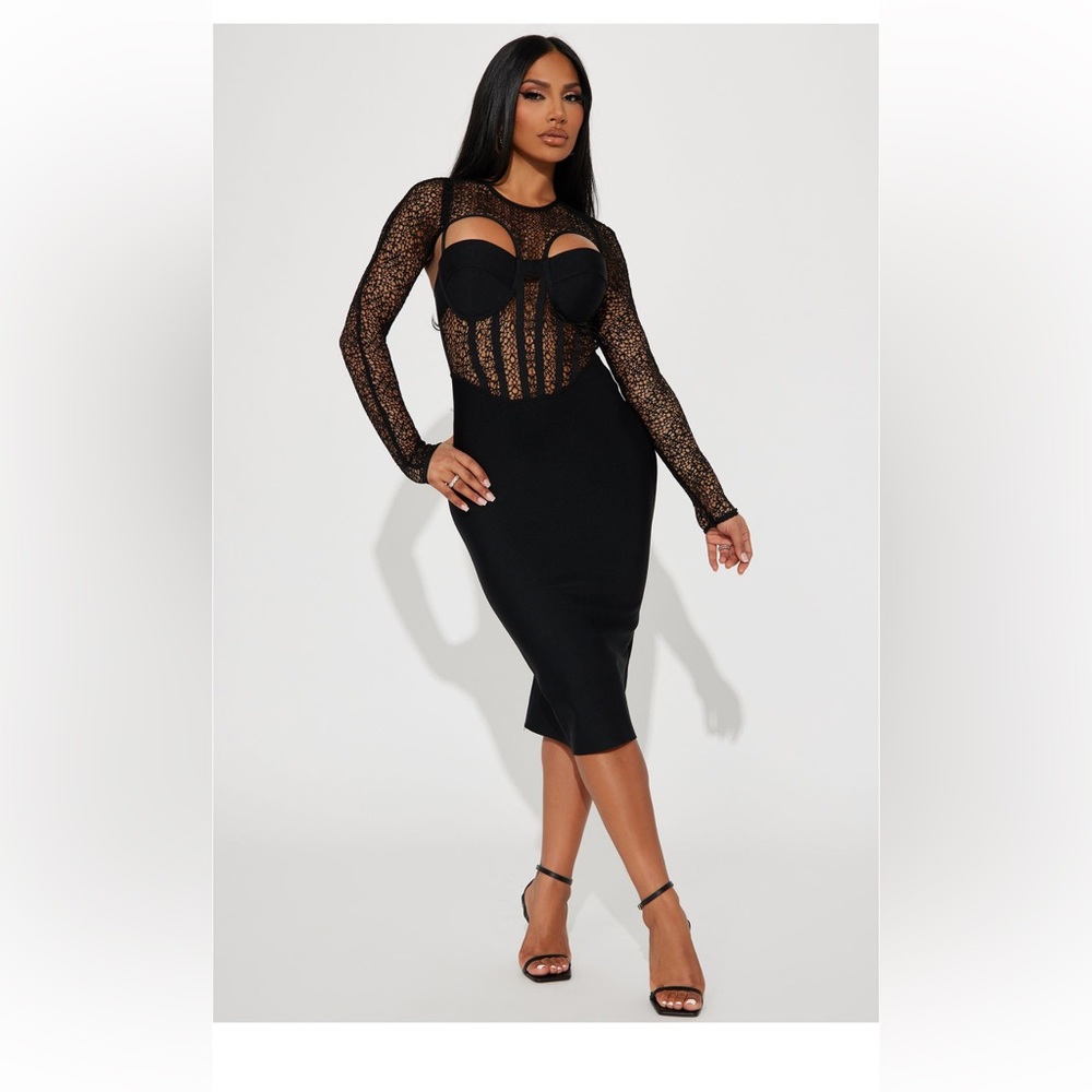 Jenna Bandage Midi Dress -